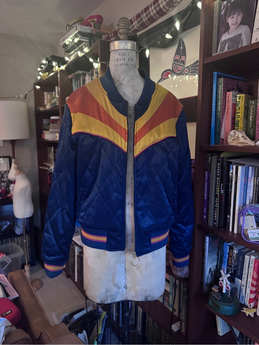 Classic Rock Couture satin bomber jacket 70s vintage vibes